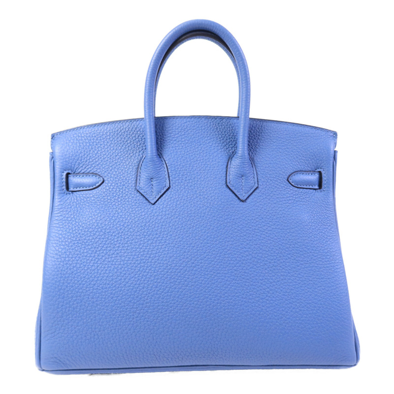 HERMES Togo皮革Birkin 25手挽袋Bleu Azur-1