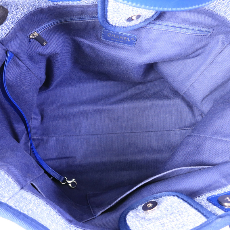 CHANEL 帆布Deauville Tote Bag手挽肩背兩用袋-4