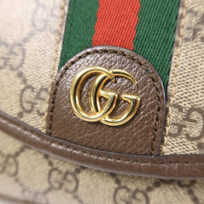 GUCCI 塗層帆布Ophidia GG手挽肩背兩用袋-6