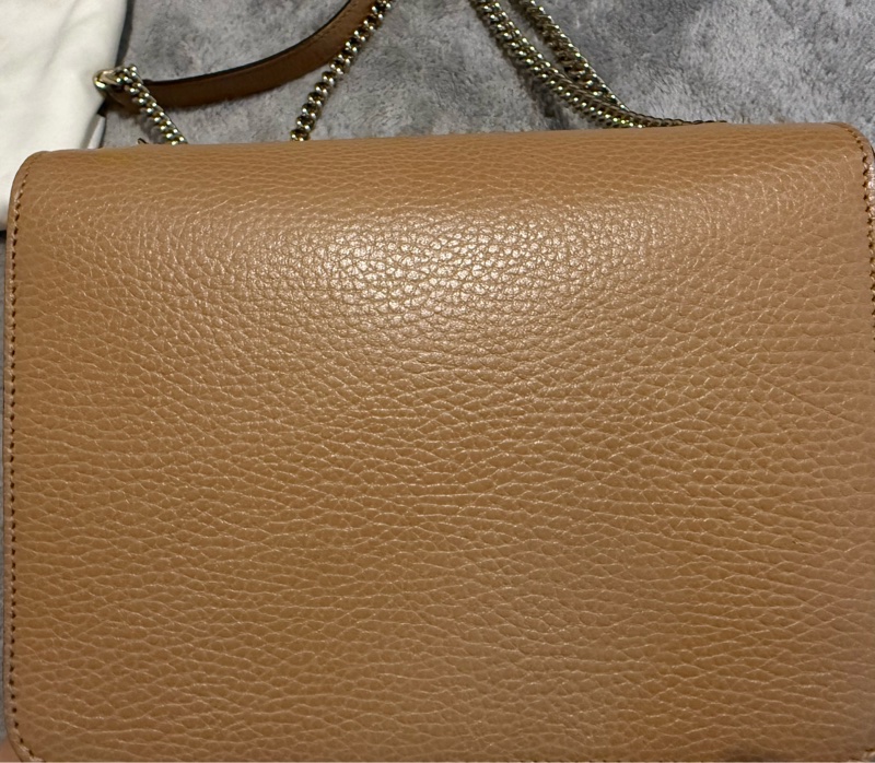 9新正版Gucci 510304經典Interlocking系列雙GLOGO全皮革單鍊肩背/斜背包-5