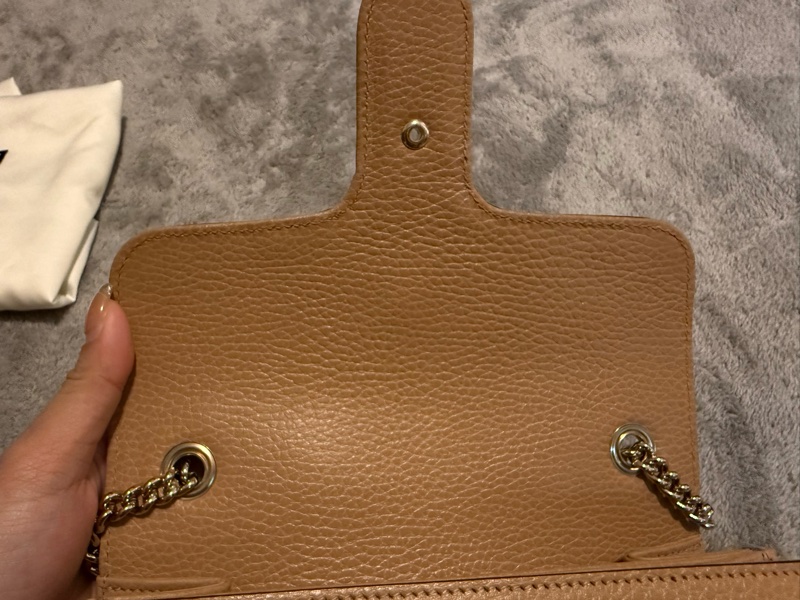9新正版Gucci 510304經典Interlocking系列雙GLOGO全皮革單鍊肩背/斜背包-6