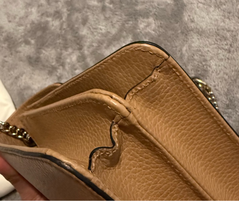 9新正版Gucci 510304經典Interlocking系列雙GLOGO全皮革單鍊肩背/斜背包-12