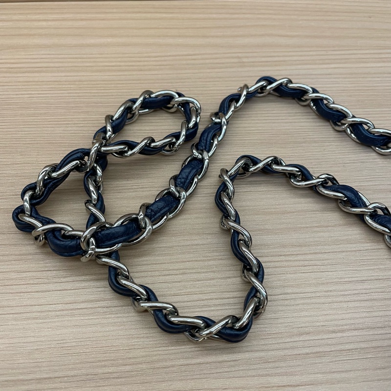 NO:D22 Chanel CF 深藍色羊皮 單肩斜挎鏈條包 大號 2011年 15開 有塵袋 無卡無盒子 尺寸低長33*高21*寬10*-14