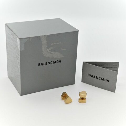 Balenciaga 巴黎世家 金色 心形 耳環 耳釘