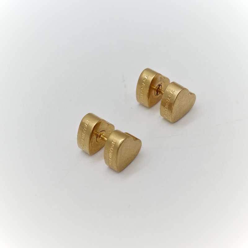 Balenciaga 巴黎世家 金色 心形 耳環 耳釘-3