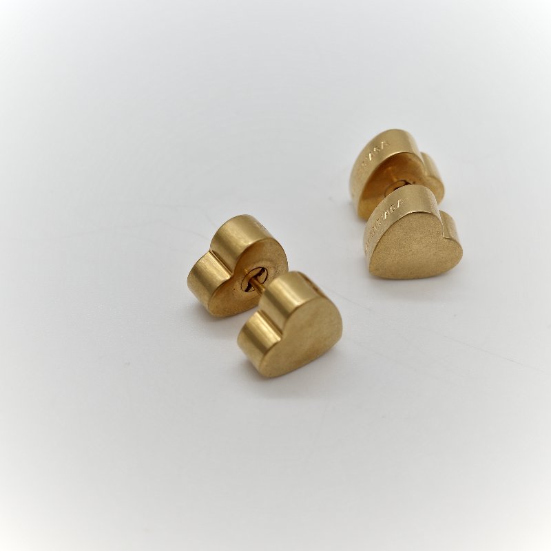 Balenciaga 巴黎世家 金色 心形 耳環 耳釘-4