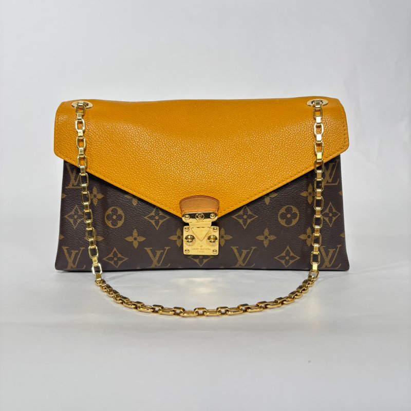 Louis Vuitton Monogram Pallas Chain Bag金扣鍊帶肩背包-4