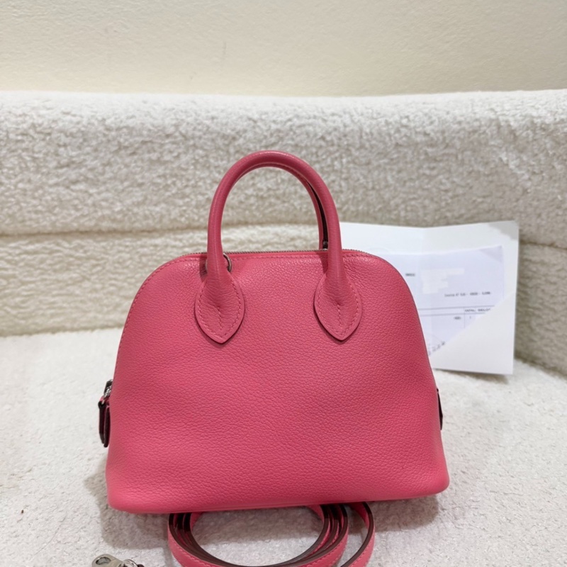 【閑置全新✨全網最低價💗適合夏天🍹】愛馬仕/Hermes 保齡球 Mini Bolide 夏日粉 銀扣 K刻 全套B刻-3