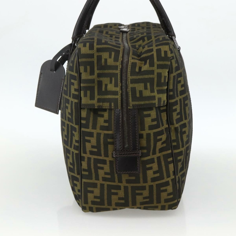 【日本直送】FENDI Zucca帆布波士頓包 棕色/黑色 正品 BAZ016A-3