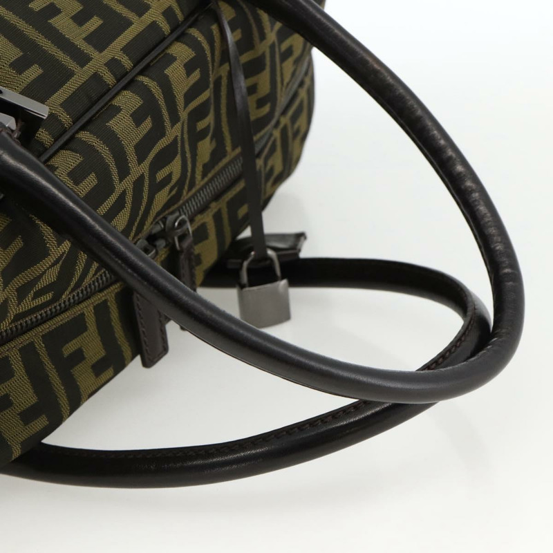 【日本直送】FENDI Zucca帆布波士頓包 棕色/黑色 正品 BAZ016A-6
