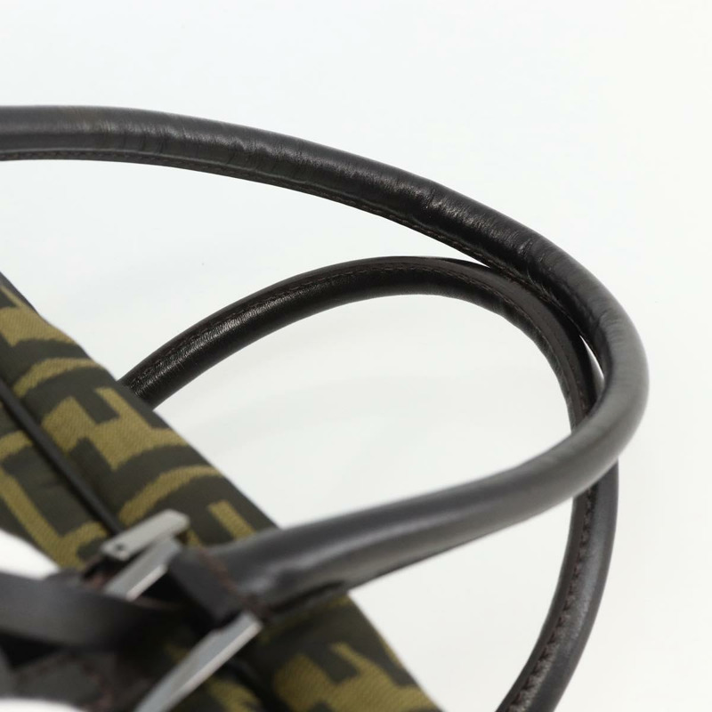 【日本直送】FENDI Zucca帆布波士頓包 棕色/黑色 正品 BAZ016A-7