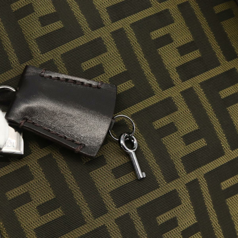 【日本直送】FENDI Zucca帆布波士頓包 棕色/黑色 正品 BAZ016A-9
