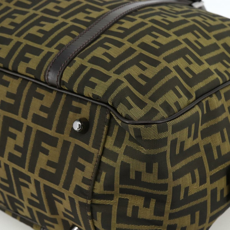 【日本直送】FENDI Zucca帆布波士頓包 棕色/黑色 正品 BAZ016A-13