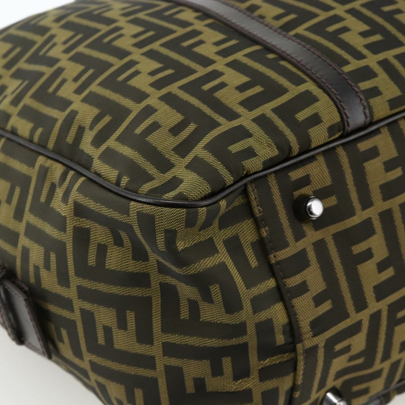 【日本直送】FENDI Zucca帆布波士頓包 棕色/黑色 正品 BAZ016A-14