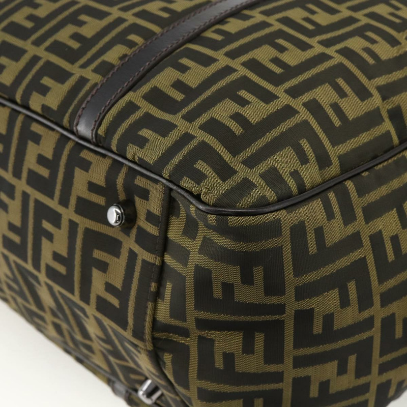 【日本直送】FENDI Zucca帆布波士頓包 棕色/黑色 正品 BAZ016A-15