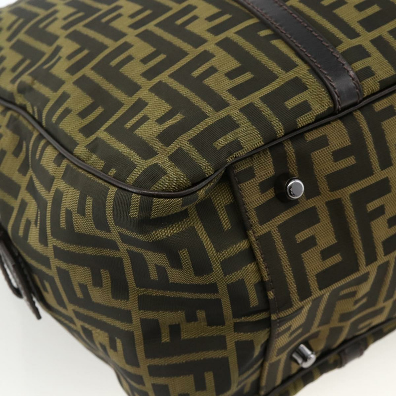 【日本直送】FENDI Zucca帆布波士頓包 棕色/黑色 正品 BAZ016A-16