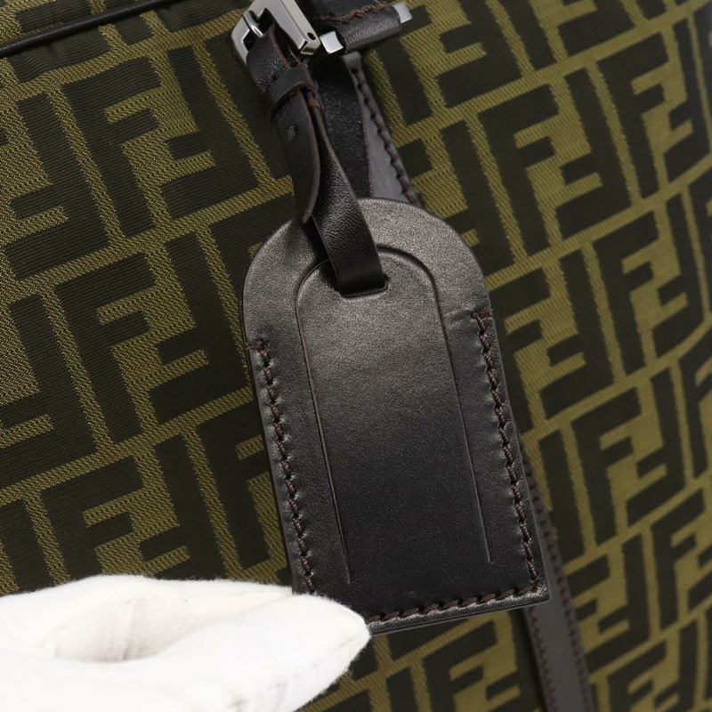 【日本直送】FENDI Zucca帆布波士頓包 棕色/黑色 正品 BAZ016A-18