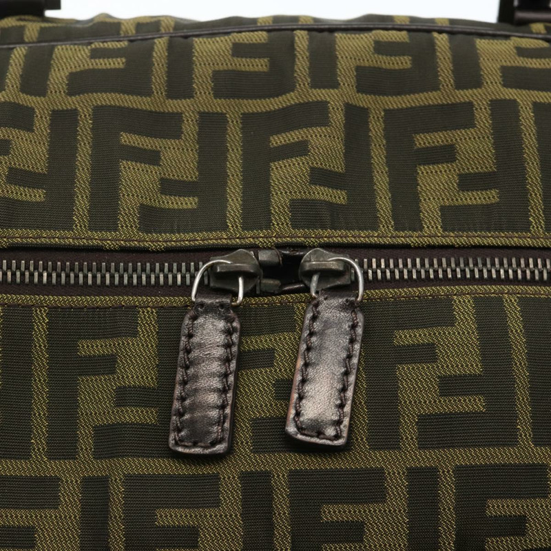 【日本直送】FENDI Zucca帆布波士頓包 棕色/黑色 正品 BAZ016A-19