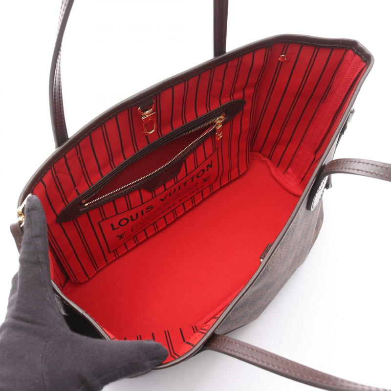 路易威登 Neverfull PM 手提單肩包 N41359 Damier 皮革 Ebene 二手 LV-2
