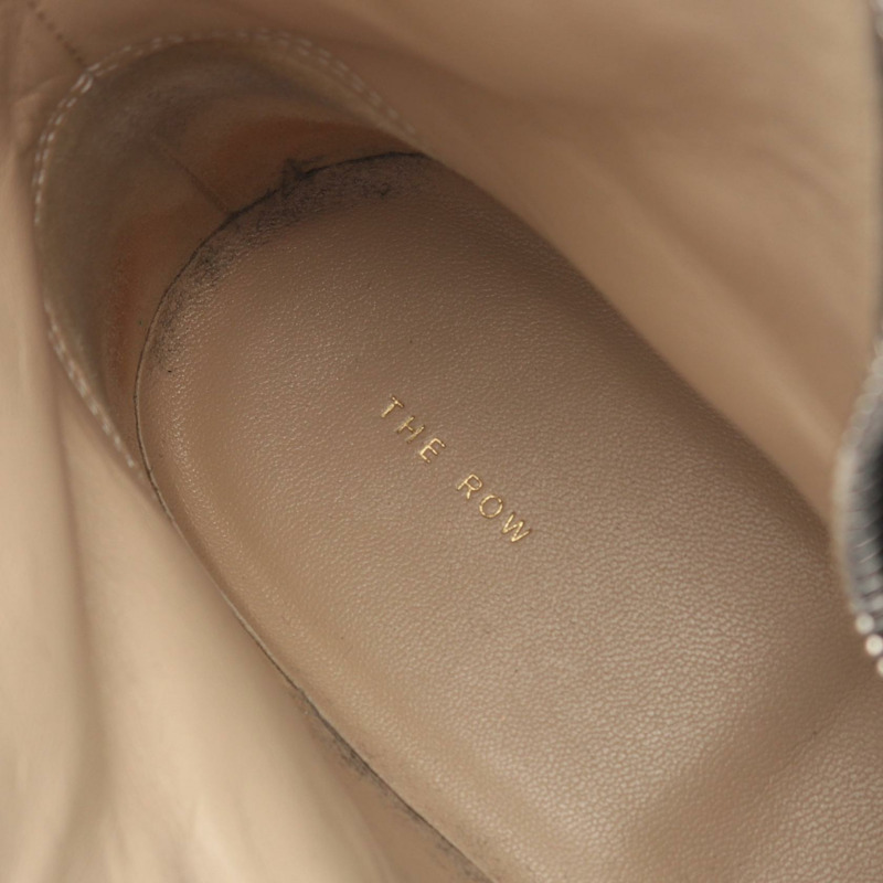 THE ROW 拉鍊短靴鞋 #37 黑色真皮二手女鞋-4