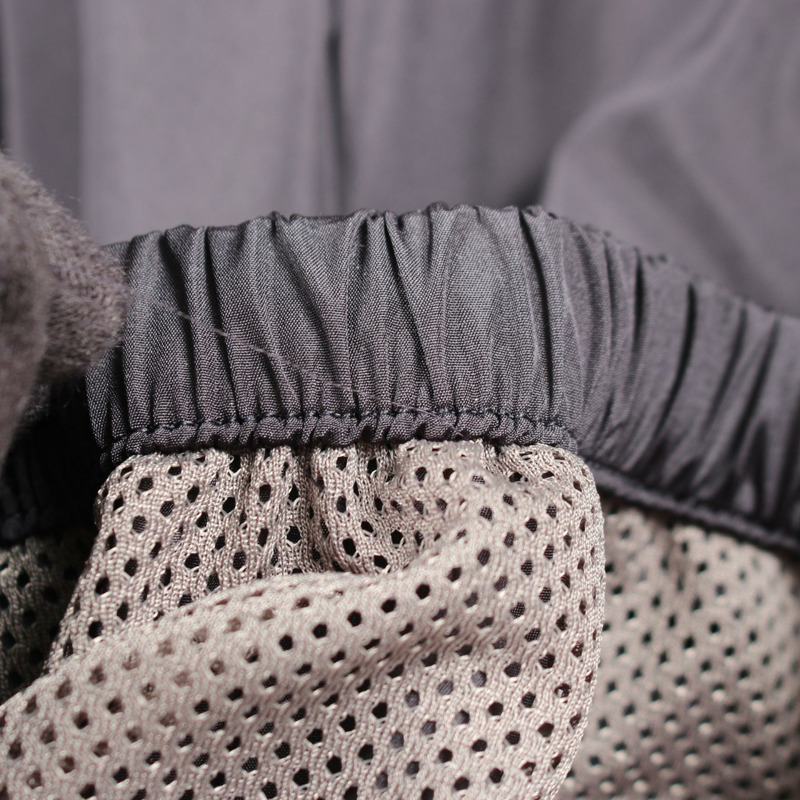 Miu Miu 技術絲綢拉鍊短款連帽衫 #42 聚酯纖維 海軍藍 灰色 二手 女款-5