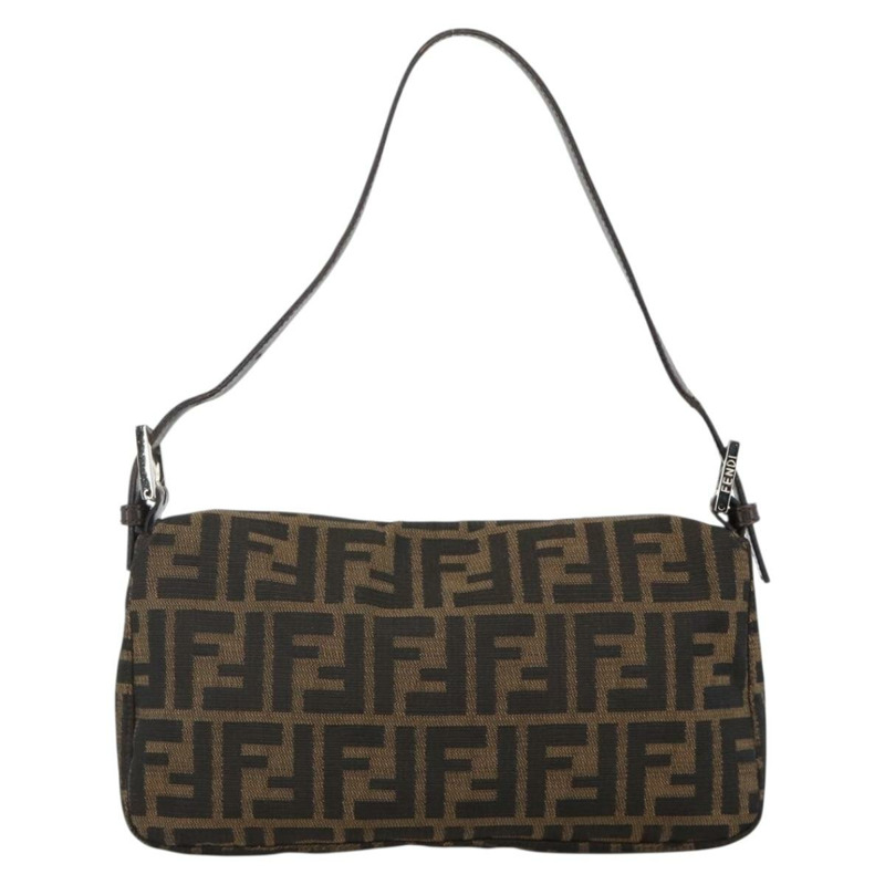 【日本直送】FENDI Zucca帆布Mamma Baguette單肩包 棕色/黑色 正品 YKZ1097SAV-1