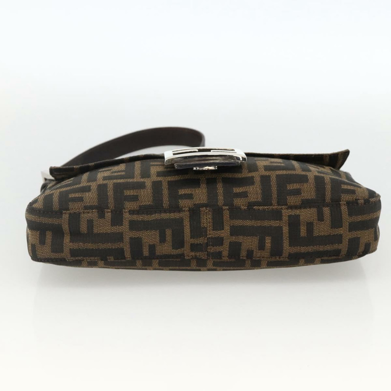 【日本直送】FENDI Zucca帆布Mamma Baguette單肩包 棕色/黑色 正品 YKZ1097SAV-4