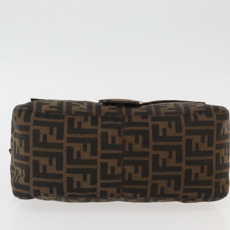 【日本直送】FENDI Zucca帆布Mamma Baguette單肩包 棕色/黑色 正品 am11279V-4