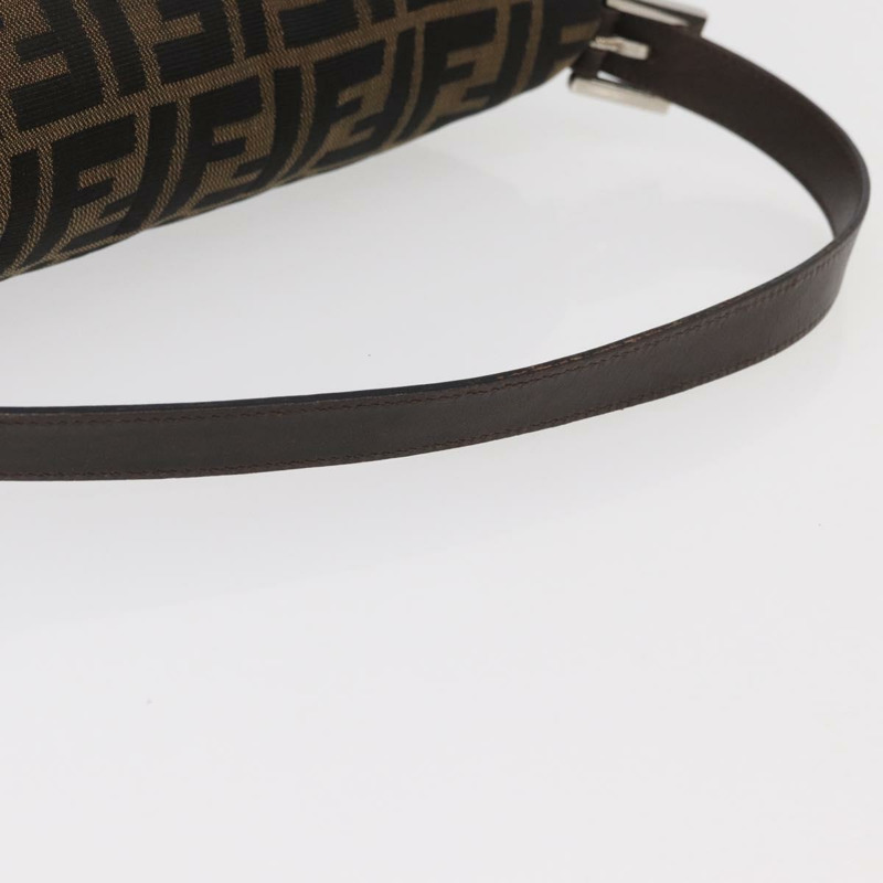 【日本直送】FENDI Zucca帆布Mamma Baguette單肩包 棕色/黑色 正品 am11279V-6