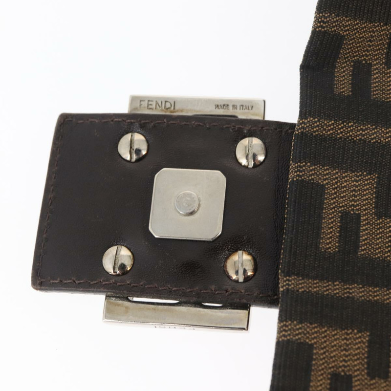 【日本直送】FENDI Zucca帆布Mamma Baguette單肩包 棕色/黑色 正品 am11279V-8