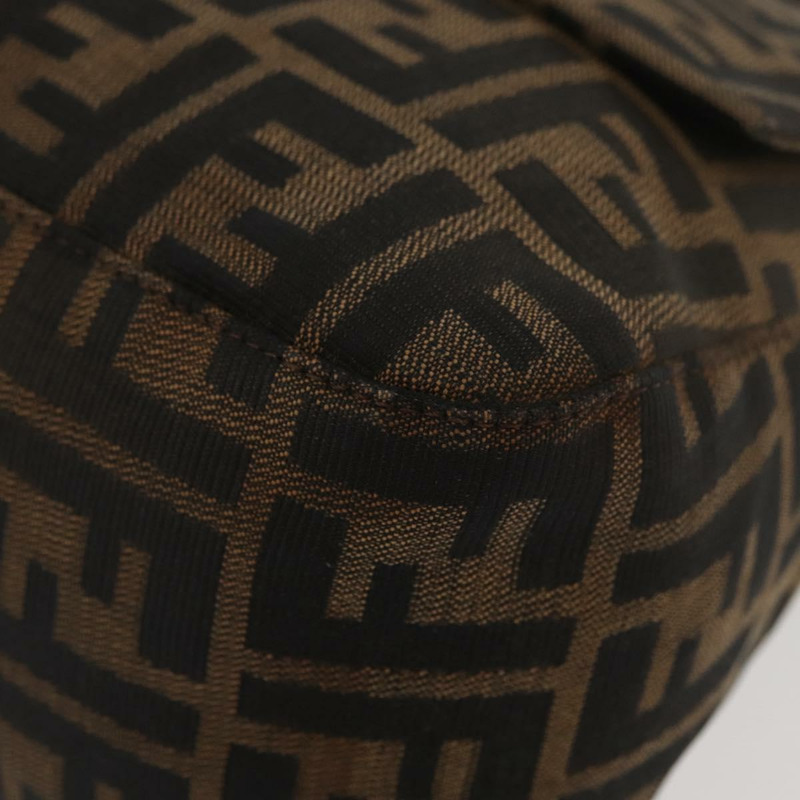 【日本直送】FENDI Zucca帆布Mamma Baguette單肩包 棕色/黑色 正品 am11279V-14