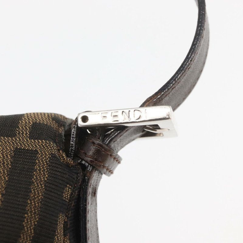 【日本直送】FENDI Zucca帆布Mamma Baguette單肩包 棕色/黑色 正品 am11279V-17