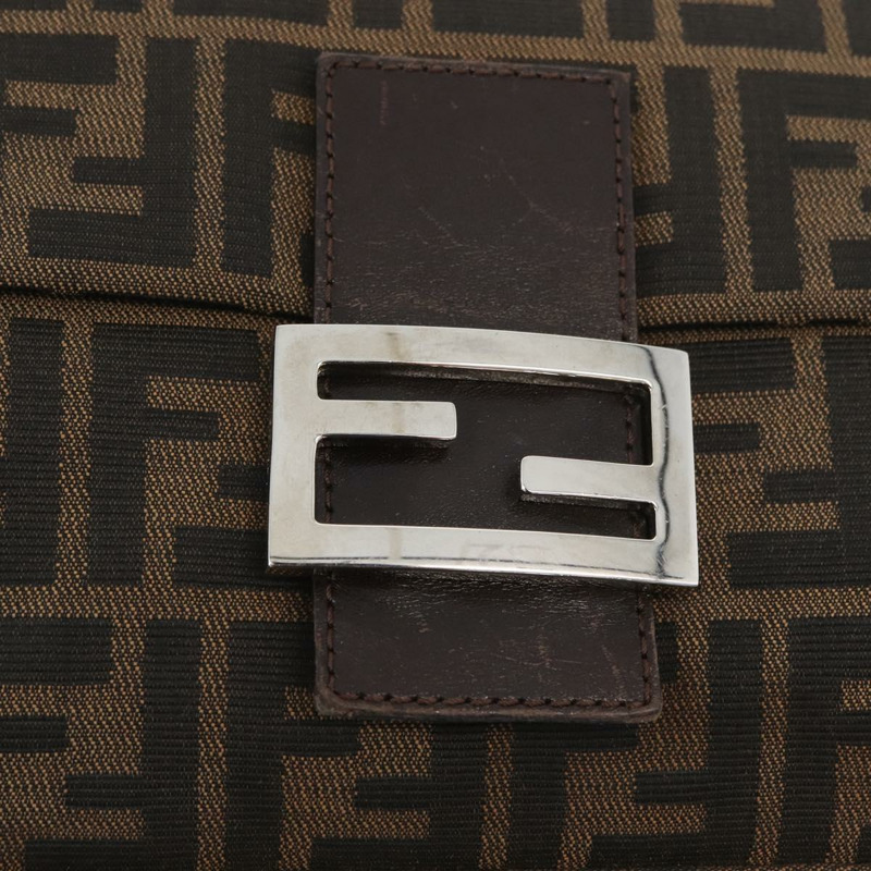 【日本直送】FENDI Zucca帆布Mamma Baguette單肩包 棕色/黑色 正品 am11279V-18