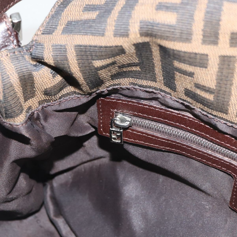 【日本直送】FENDI Zucca帆布Mamma Baguette單肩包 棕色/黑色 正品 am11279V-22