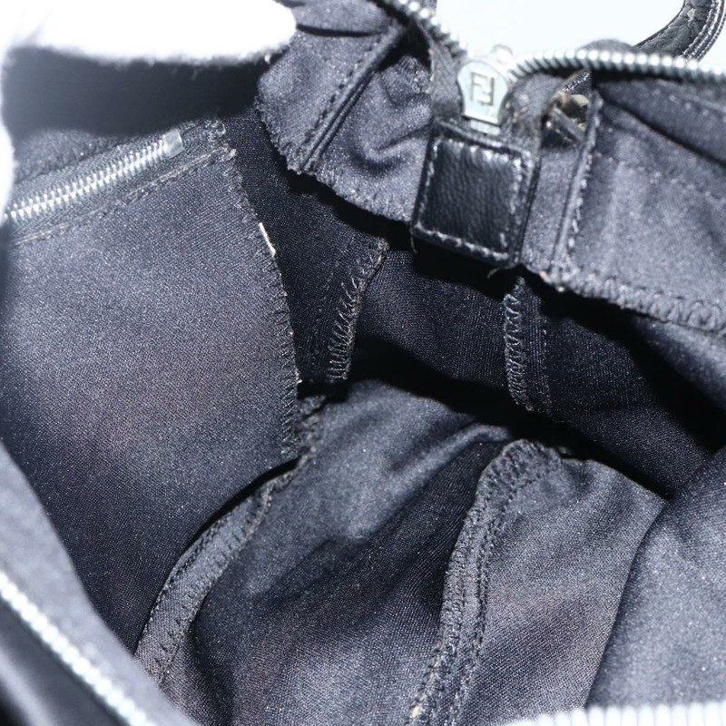 【日本直送】FENDI Mamma Baguette 單肩包，黑色銀色針織布料，正品 am11275A-19