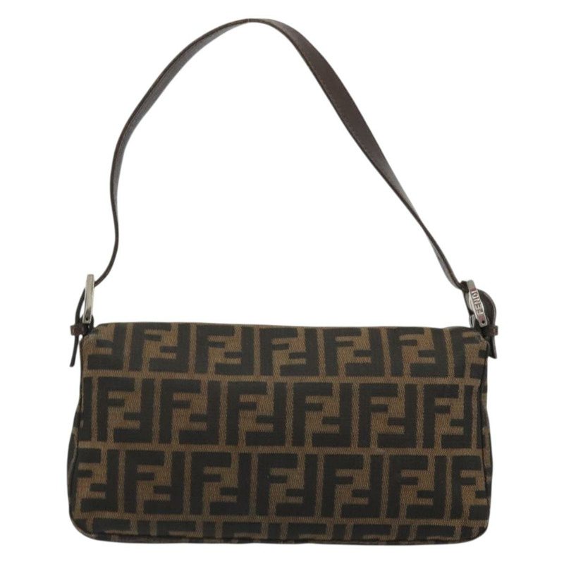 【日本直送】FENDI Zucca帆布Mamma Baguette手袋 棕色 黑色 銀色 正品 YKZ861SAM-1