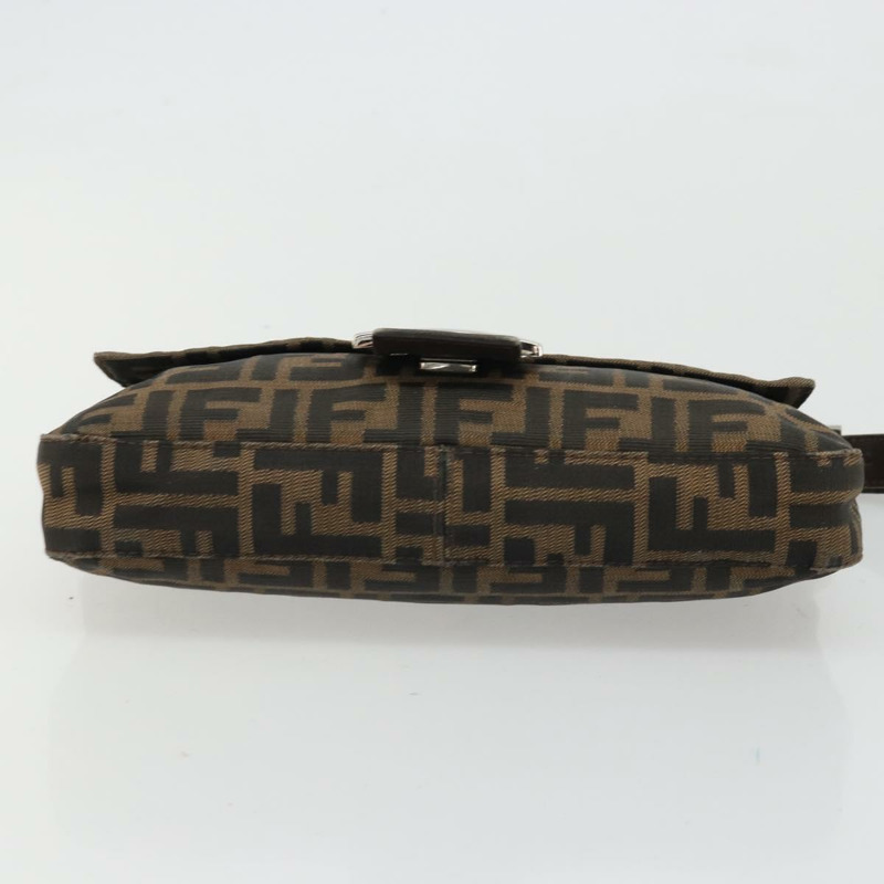 【日本直送】FENDI Zucca帆布Mamma Baguette手袋 棕色 黑色 銀色 正品 YKZ861SAM-4