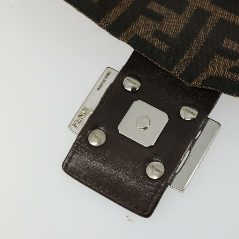 【日本直送】FENDI Zucca帆布Mamma Baguette手袋 棕色 黑色 銀色 正品 YKZ861SAM-8