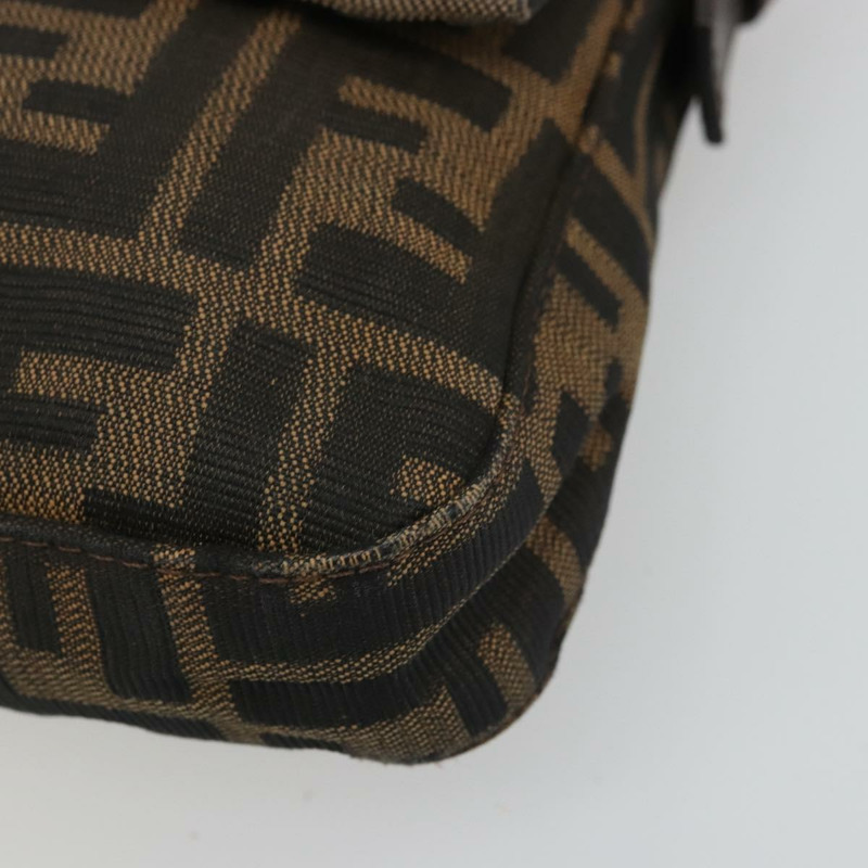 【日本直送】FENDI Zucca帆布Mamma Baguette手袋 棕色 黑色 銀色 正品 YKZ861SAM-14