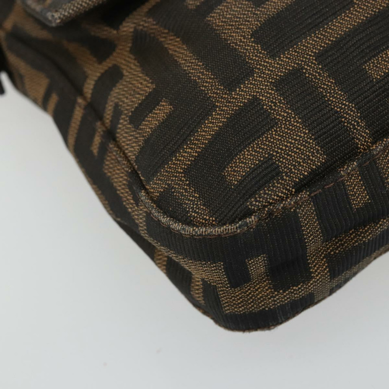 【日本直送】FENDI Zucca帆布Mamma Baguette手袋 棕色 黑色 銀色 正品 YKZ861SAM-15