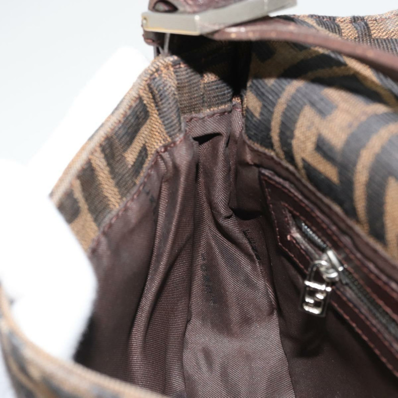 【日本直送】FENDI Zucca帆布Mamma Baguette手袋 棕色 黑色 銀色 正品 YKZ861SAM-22