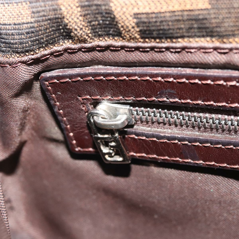 【日本直送】FENDI Zucca帆布Mamma Baguette手袋 棕色 黑色 銀色 正品 YKZ861SAM-23