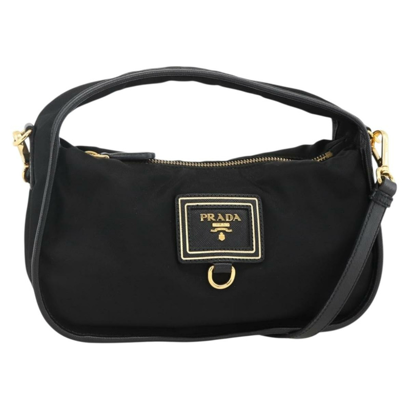 【日本直送】PRADA 尼龍雙肩包 黑色 金色 正品 172342SAV-0