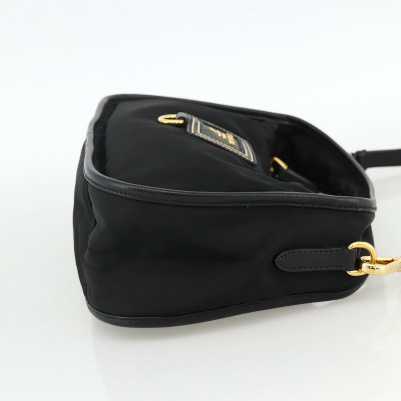 【日本直送】PRADA 尼龍雙肩包 黑色 金色 正品 172342SAV-3