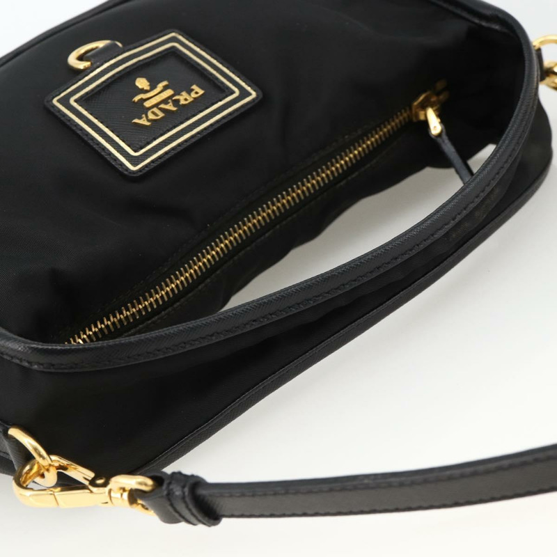 【日本直送】PRADA 尼龍雙肩包 黑色 金色 正品 172342SAV-6