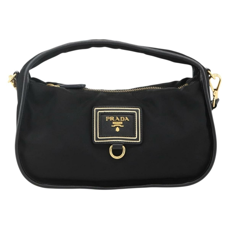 【日本直送】PRADA 尼龍雙肩包 黑色 金色 正品 172342SAV-12