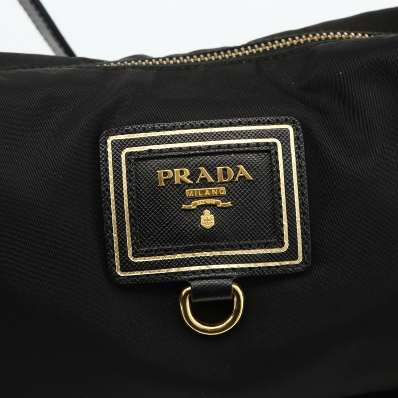 【日本直送】PRADA 尼龍雙肩包 黑色 金色 正品 172342SAV-19