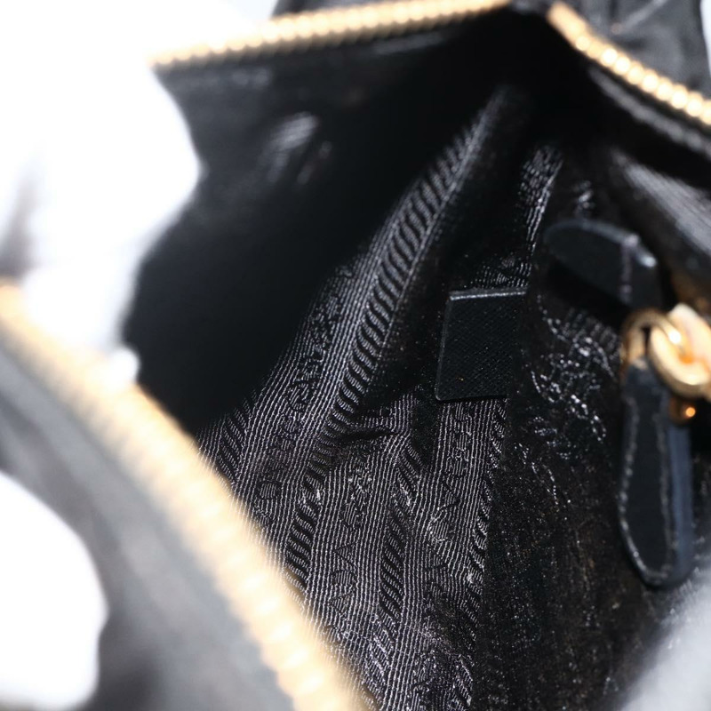 【日本直送】PRADA 尼龍雙肩包 黑色 金色 正品 172342SAV-22