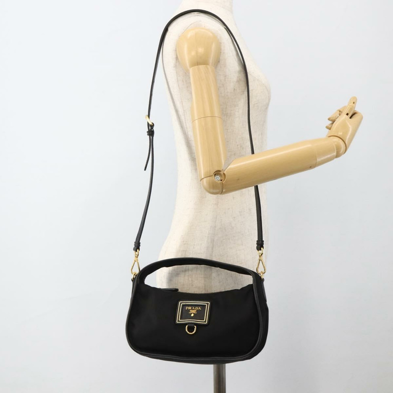 【日本直送】PRADA 尼龍雙肩包 黑色 金色 正品 172342SAV-25