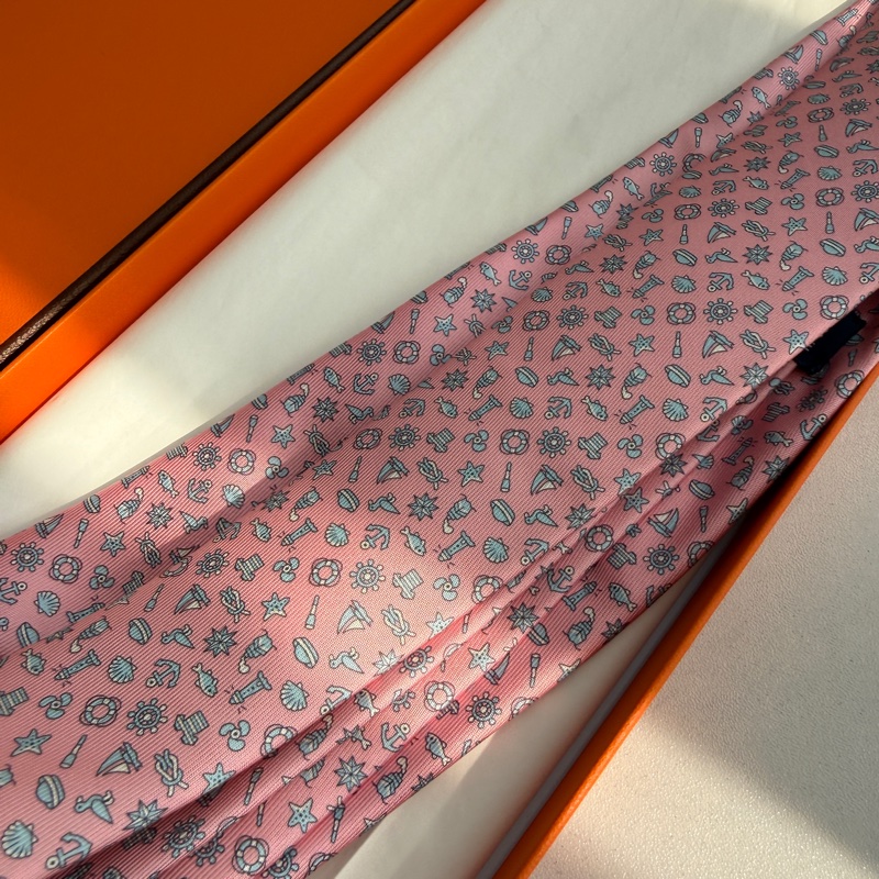 Hermes 粉色海洋領帶😍-6